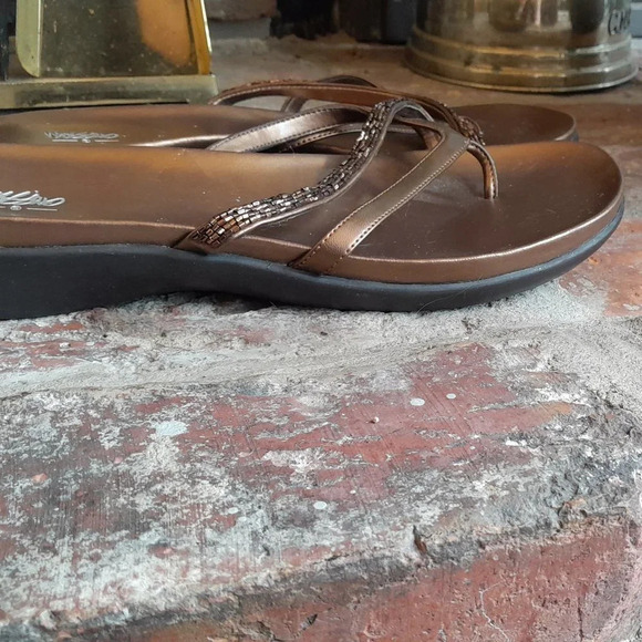 Massimo Copper Embellished Sandals - Picture 3 of 8